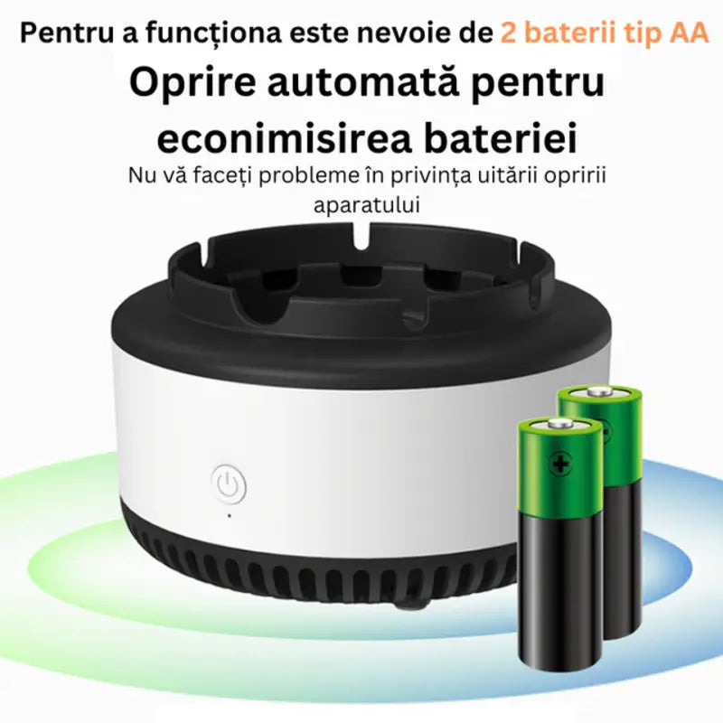 Scrumieră electrică cu aspirație, filtru de carbon și funcție de purificare a aerului