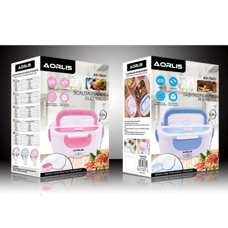 Caserola pentru Mancare, Incalzire Electrica, Capacitate 1.5L, 2 Compartimente, Lingura Inclusa, AO-78431