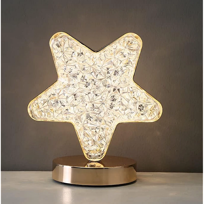 Lampa LED model stea, alimentare USB, 12 ore de functionare