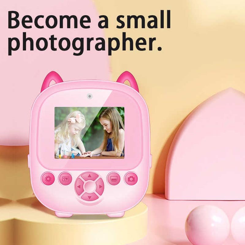 Mini camera foto video 1080P HD pentru copii cu imprimanta poze