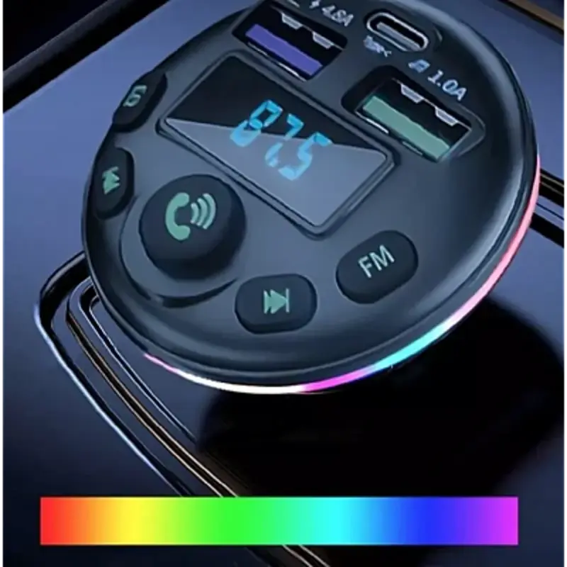 Modulator auto cu LED RGB, BT, FM, Handsfree, USB, QC81