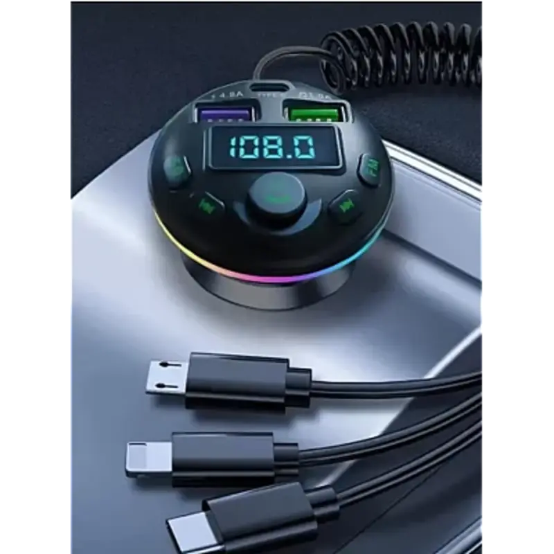 Modulator auto cu LED RGB, BT, FM, Handsfree, USB, QC81