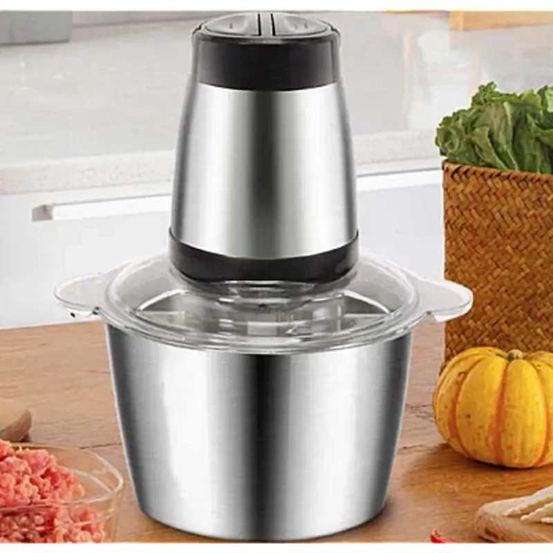 Tocator Electric Multifunctional cu 2 Viteze din Inox pentru Carne Fructe si Legume, Q JR842