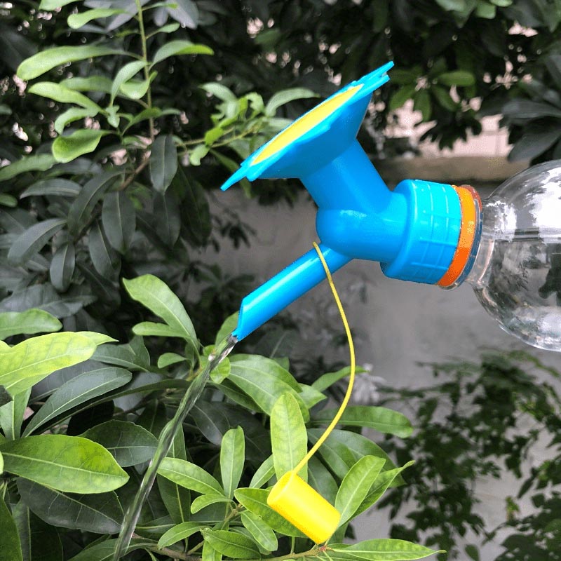 Acesoriu cu 2 capete pentru udare, atasare pe bidon plastic