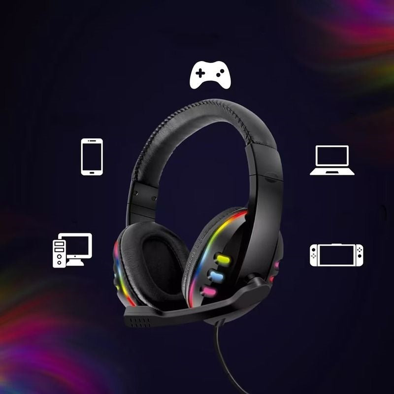 Casti Gaming cu microfon, LED RGB, USB, S-359