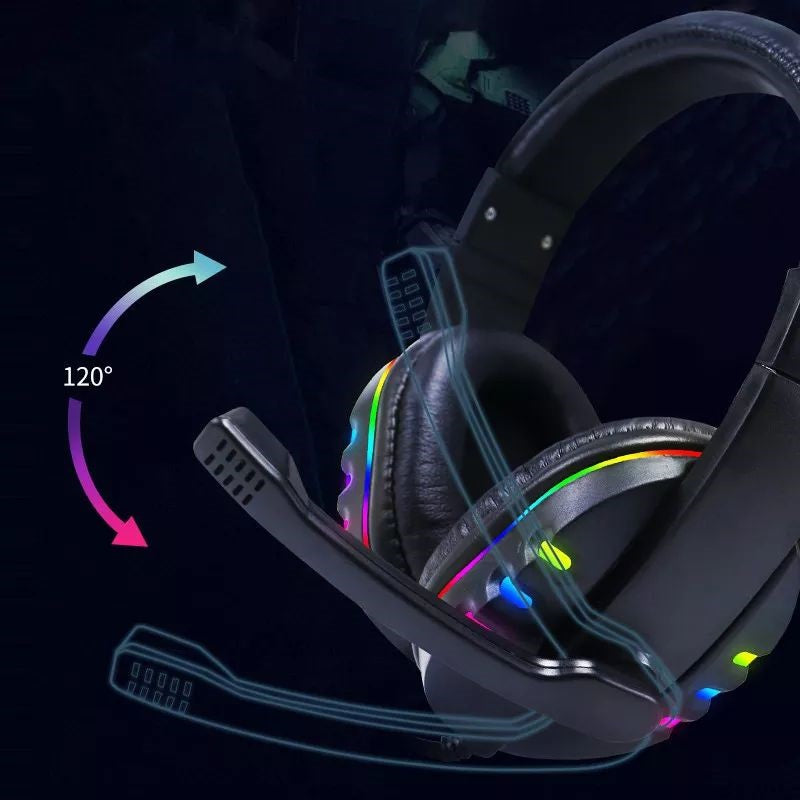 Casti Gaming cu microfon, LED RGB, USB, S-359