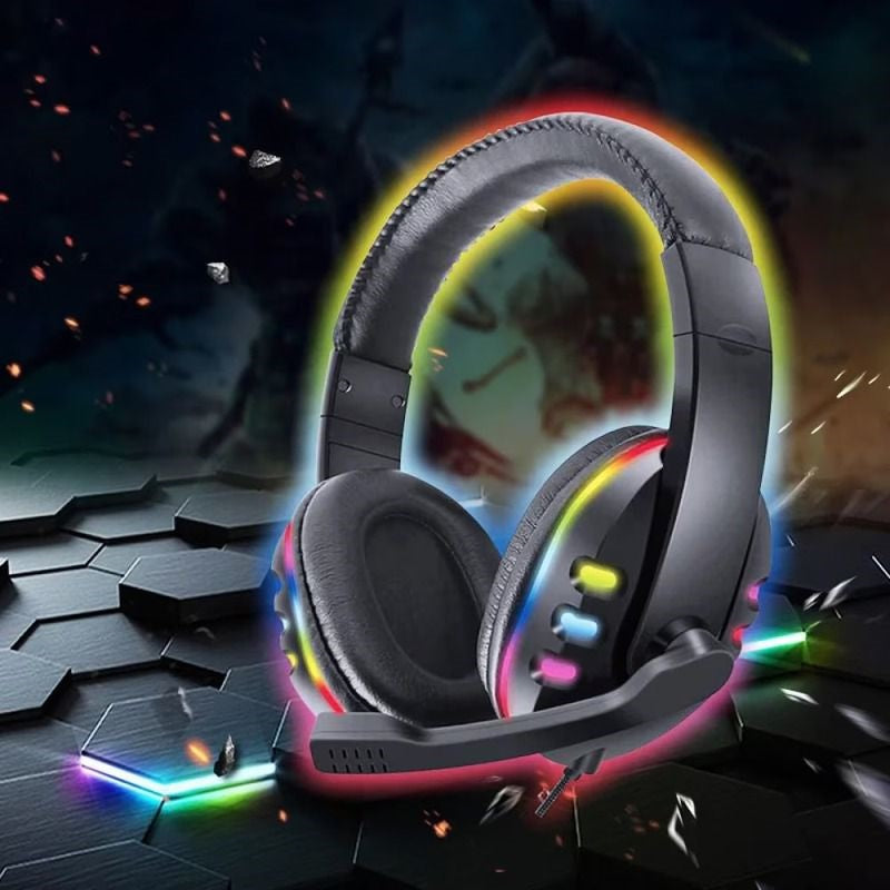 Casti Gaming cu microfon, LED RGB, USB, S-359