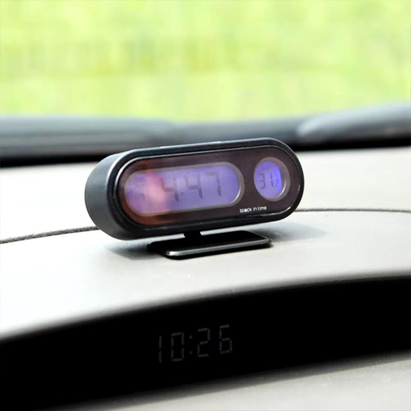 Ceas de masina digital cu termometru, afișaj LCD LED