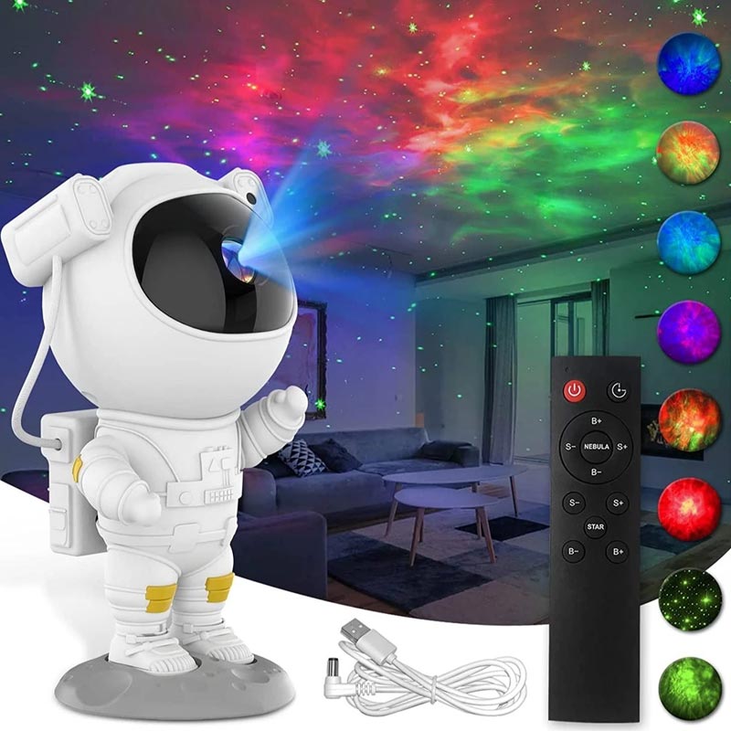 Proiector si lampa de veghe Astronaut, model Galaxie, rotire 360