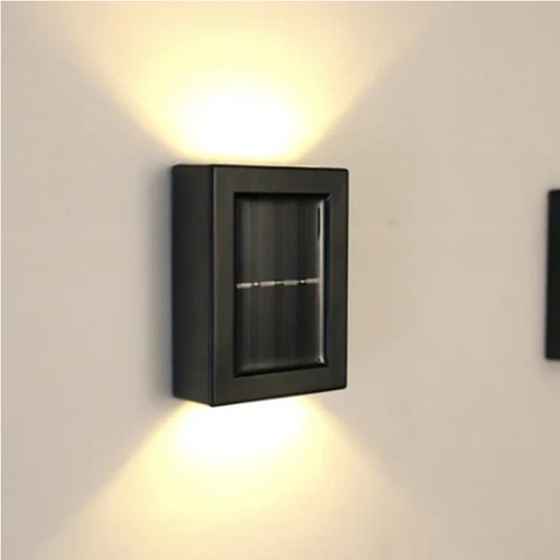Lampa solara de perete cu 2 capete, waterproof