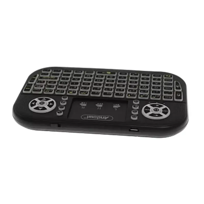 Mini Tastatura Wireless, cu Touchpad, Iluminata RGB, Compacta, 2.4Ghz, Reincarcabila USB,Q-K700C