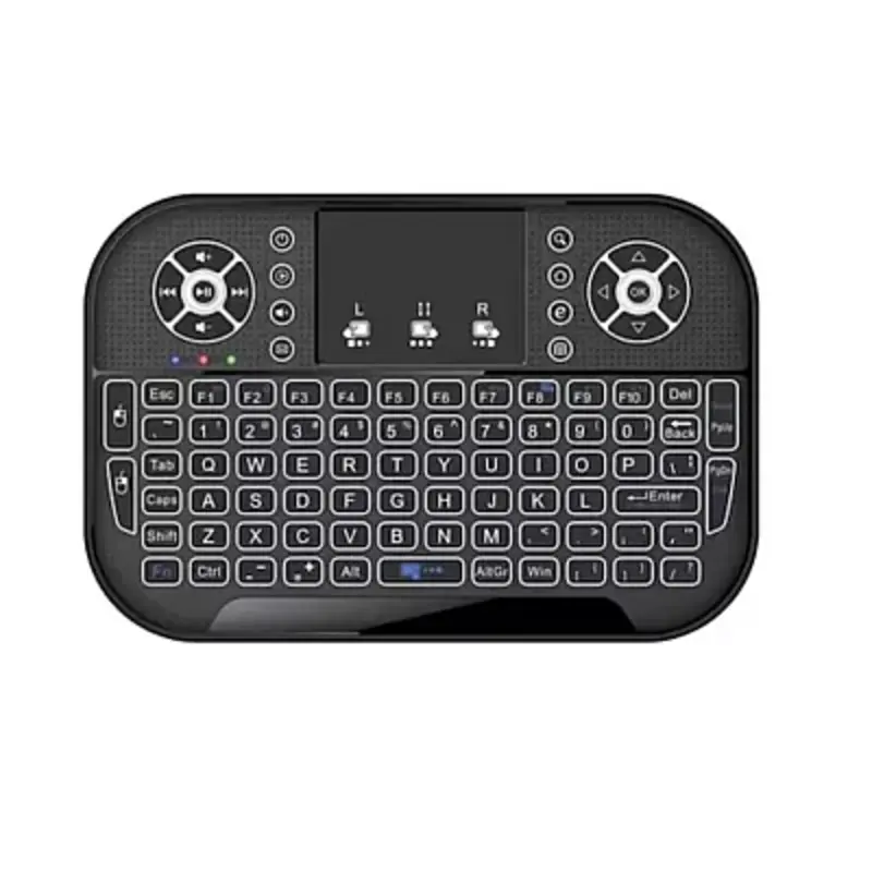 Mini Tastatura Wireless, cu Touchpad, Iluminata RGB, Compacta, 2.4Ghz, Reincarcabila USB,Q-K700C