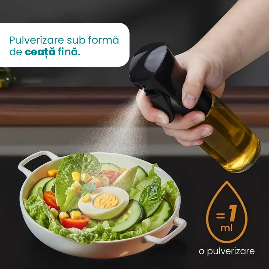 Pulverizator ulei din plastic transparent