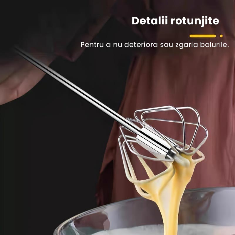 Tel de batut oua pentru bucatarie, mixer semiautomat din inox