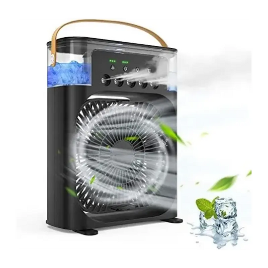 Venitlator Portabil cu Vapori de Apa, 3 Moduri Pulverizare, 600ml, Lumina LED