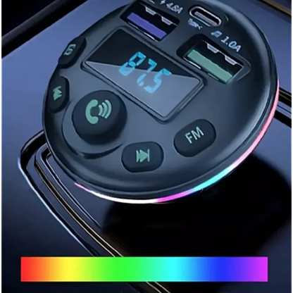 Modulator auto cu LED RGB, BT, FM, Handsfree, USB, QC81