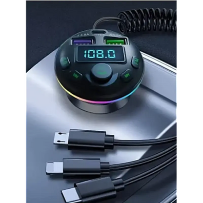 Modulator auto cu LED RGB, BT, FM, Handsfree, USB, QC81