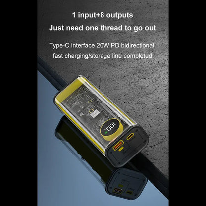 Baterie externa cu afisaj LED, 30000mAh cu lanterna led, incarcare rapida