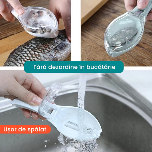 Curatator solzi peste, din plastic, cu capac