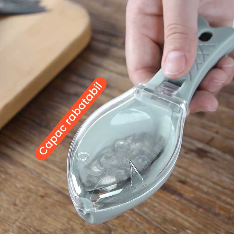 Curatator solzi peste, din plastic, cu capac