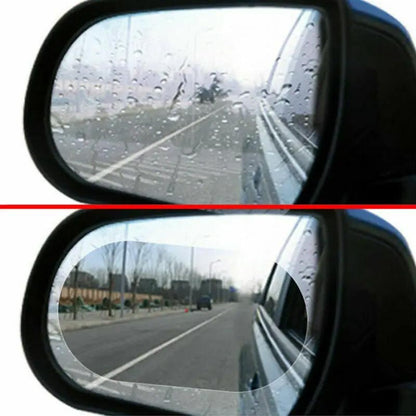 Set 2 folii autocolante pentru oglinda masina anti ploaie anti aburire