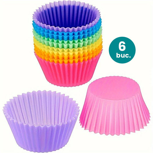 Forme briose silicon colorate, 6 bucati