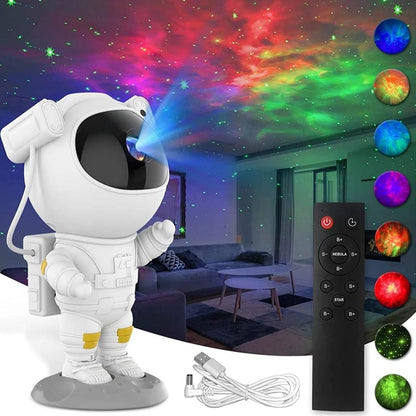 Proiector si lampa de veghe Astronaut, model Galaxie, rotire 360
