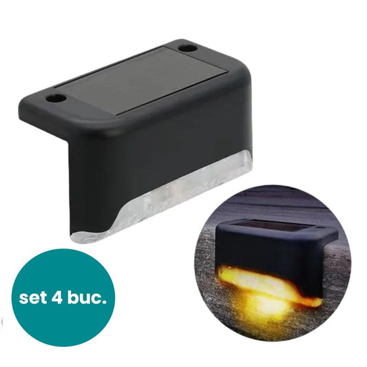 Set 4 lampi solare pentru scari sau gradina