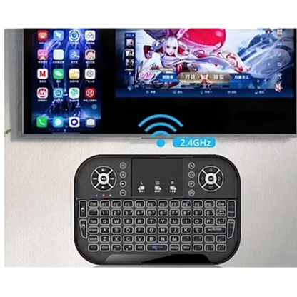 Mini Tastatura Wireless, cu Touchpad, Iluminata RGB, Compacta, 2.4Ghz, Reincarcabila USB,Q-K700C