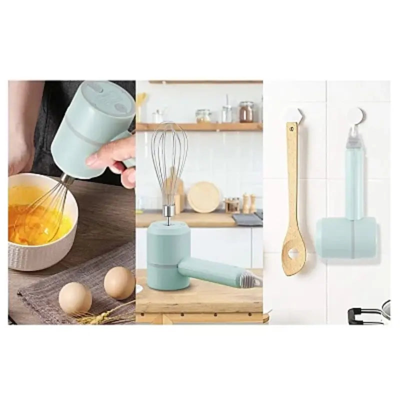 Mixer Electric 3in1, cu Tocator Electric Inclus, Tehnologie Fara Fir, 3 Viteze, Reincarcabil USB, AO-78163
