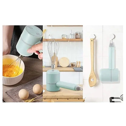 Mixer Electric 3in1, cu Tocator Electric Inclus, Tehnologie Fara Fir, 3 Viteze, Reincarcabil USB, AO-78163