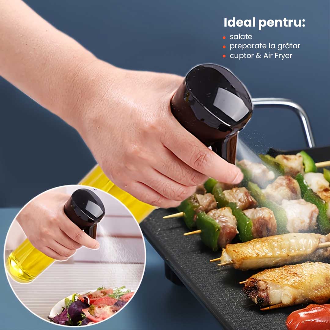 Pulverizator ulei din plastic transparent