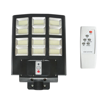 Lampa solara LED iluminat stradal 600W, 6500K, IP65 cu panou solar, senzor de miscare si telecomanda