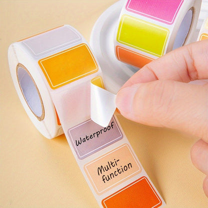 Eichete autocolante colorate, la rola, 500 bucati